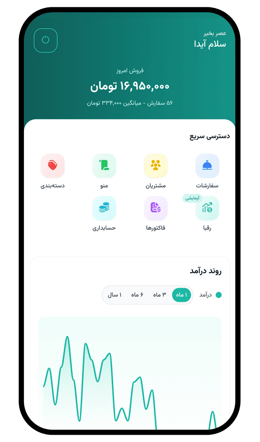 نرم افزار مدیریت کافه گاه